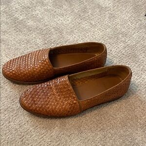Nisolo Brown Woven Leather Loafers
